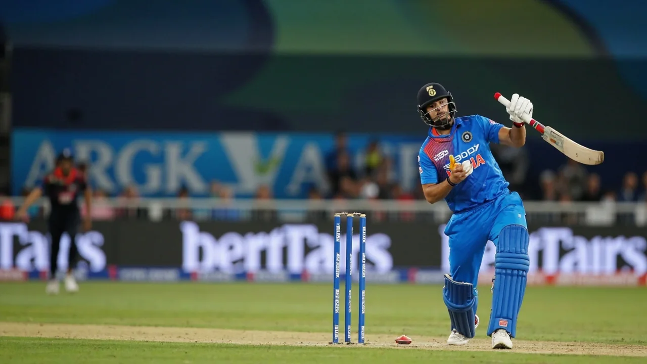Medium tactical view of an Indian bowling field placement during a white-ball powerplay, the kind of in-game detail the BCCI's 2026-27 home schedule will produce across 22 international matches